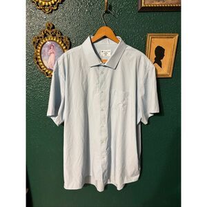 &Collar Light Blue Performance Button Down Shirt Sz 2XL